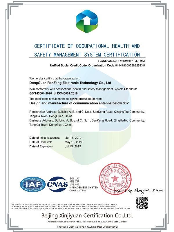 ISO 45001 Certificate English