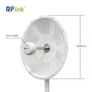 600mm 26dBi 1710-4200MHz Dual-Polarized 4G 5G Parabolic Antenna