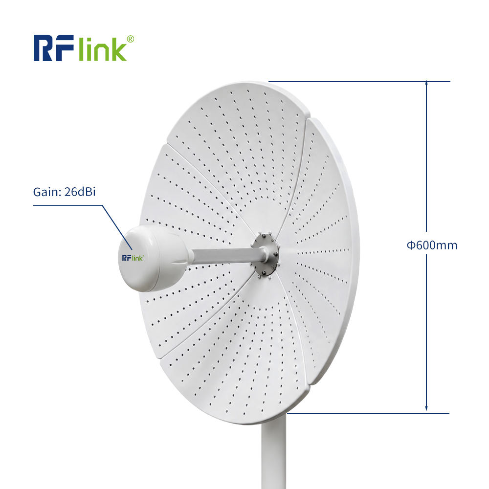 600mm 26dBi 1710-4200MHz Dual-Polarized 4G 5G Parabolic Antenna - Image 2