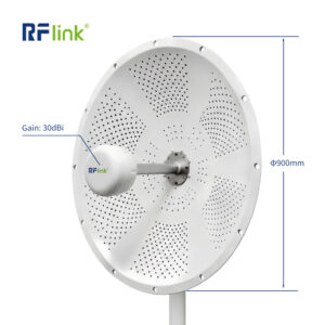 900mm 30dBi 1710-4200MHz Dual-Polarized 4G 5G Parabolic Antenna