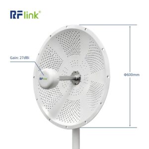 هوائي قطع مكافئ ثنائي الاستقطاب 4G/5G 600mm 27dBi 2300-2700MHz