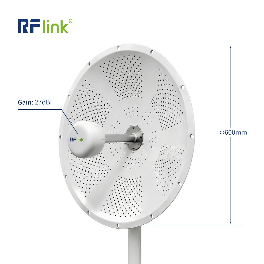 600mm 27dBi 2300-2700MHz Dual-Polarized 4G/5G Parabolic Antenna