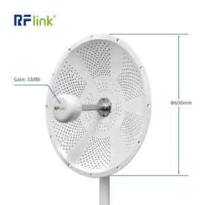 هوائي قطع مكافئ ثنائي الاستقطاب 600mm 33dBi 4900-6500MHz
